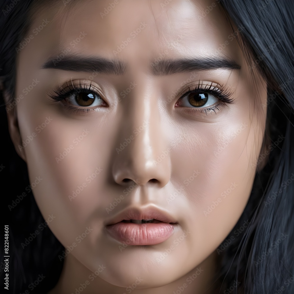 close up. Sad asian girl. appears to be very depressed. close up. Sad asian girl. appears to be very depressed.