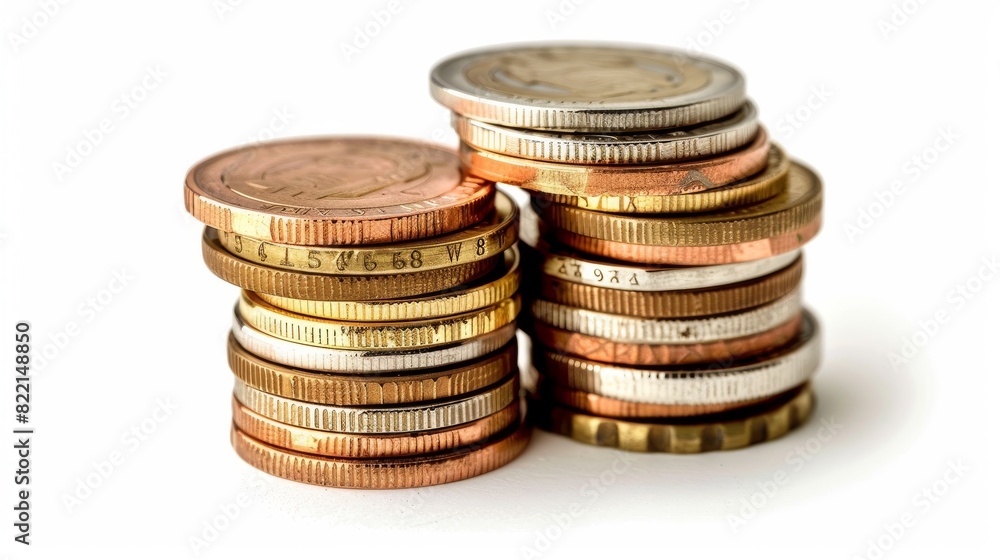 Highresolution image of stacked coins Highresolution image of stacked coins