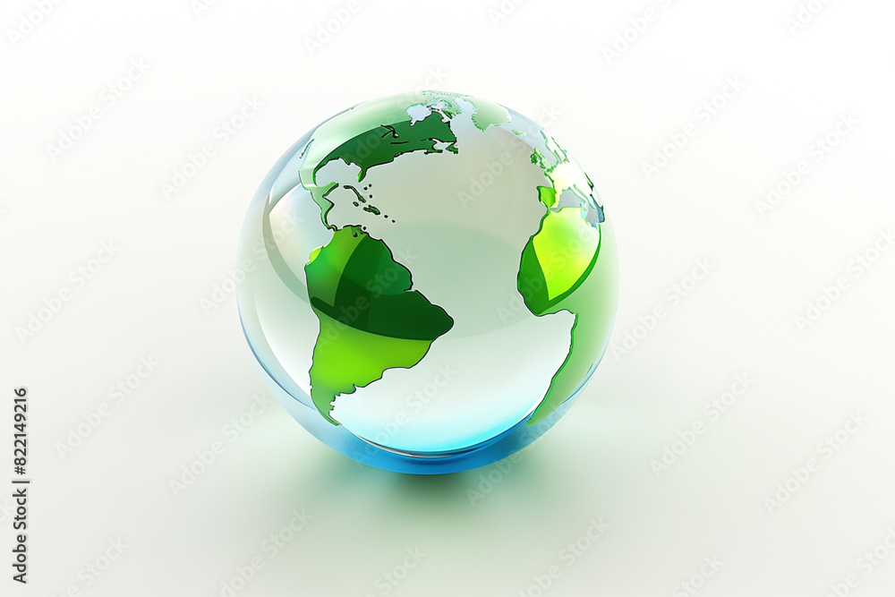 A 3D logo with a stylized globe, conveying global presence and connectivity A 3D logo with a stylized globe, conveying global presence and connectivity
