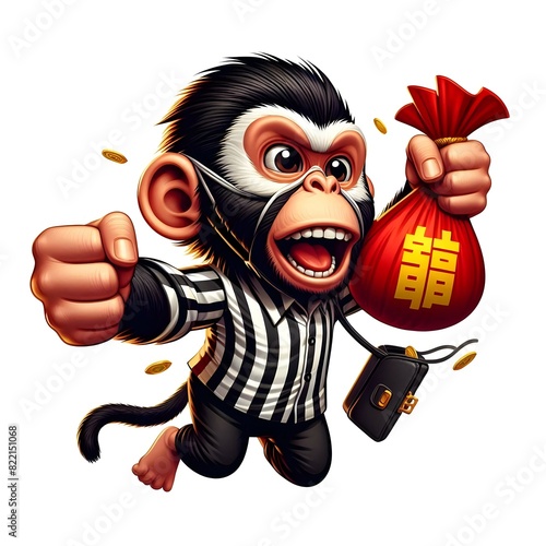 wild ape slot game character 3d with white background
