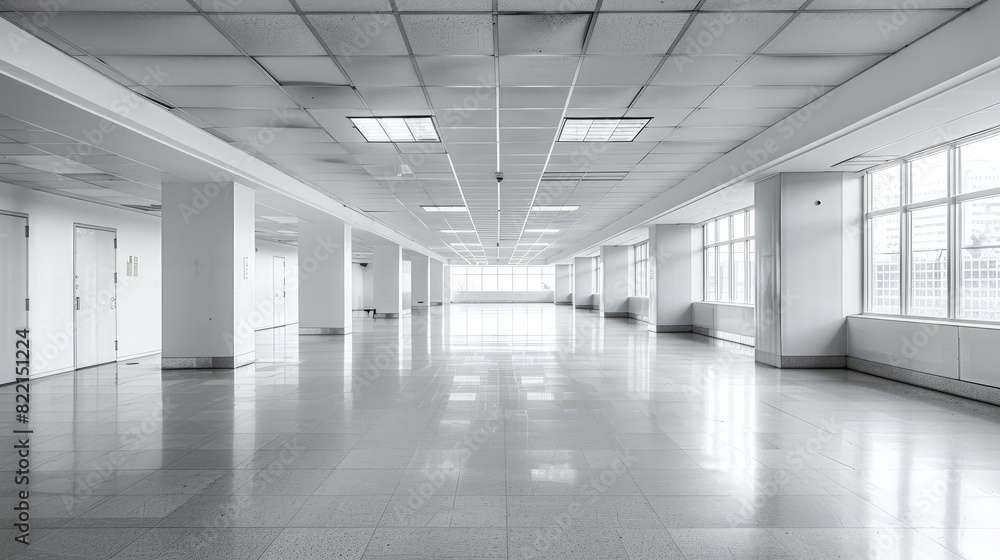 empty hall in the modern office building.