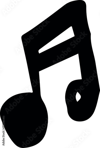 dessin de note de musique en encre noire