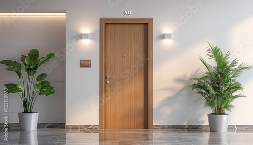 Picture an office door with a builtin nameplate holder for easy identification photo