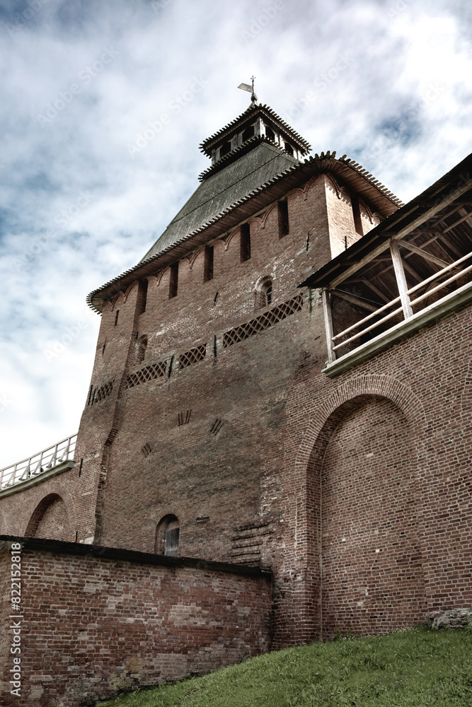Obraz premium Fortress tower of the Russian fortress.