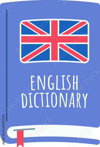 English Dictionary Book Blue Cover