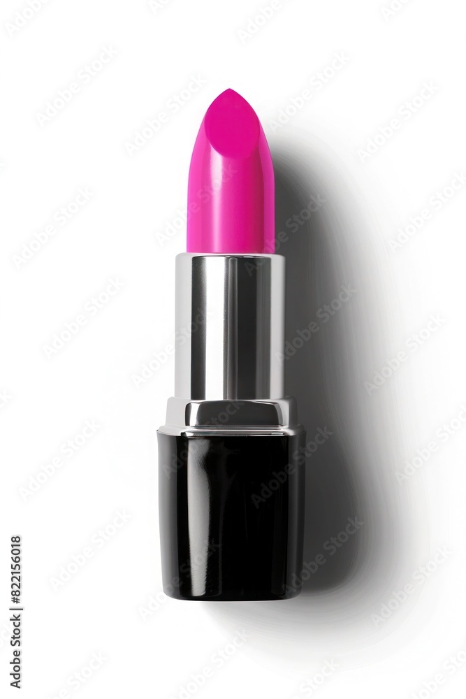 Bright pink lipstick on white background, spring and summer makeup trends, cosmetic beauty and personal care Bright pink lipstick on white background, spring and summer makeup trends, cosmetic beauty and personal care