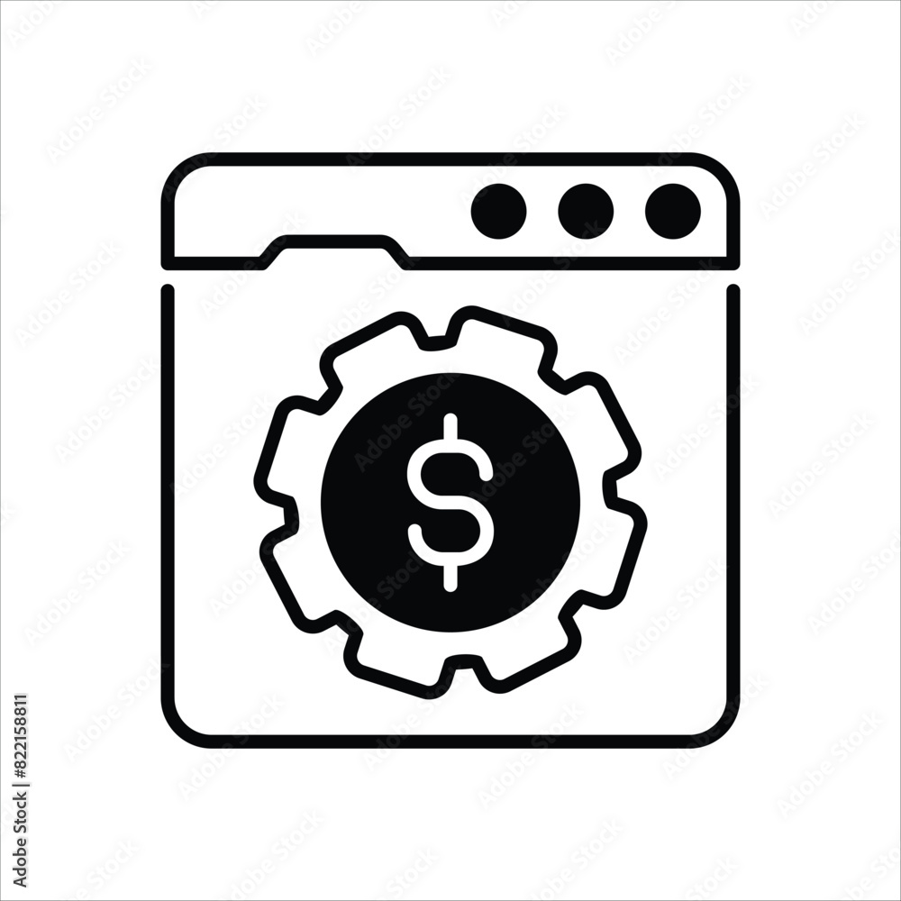 Money Management Icon editable stock vector icon Money Management Icon editable stock vector icon