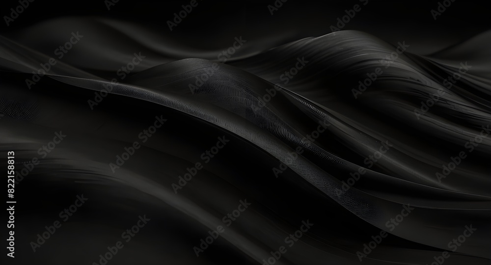 black textures wallpaper abstract 4k background silk smooth waves pattern modern clean minimal backdrop design black and white high definition