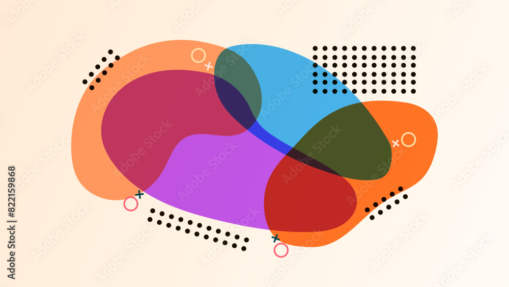 Fototapeta premium ABSTRACT BACKGROUND WITH HAND DRAWN BLOB SHAPES PASTEL GRADIENT COLOR VECTOR DESIGN TEMPLATE FOR WALLPAPER, COVER DESIGN, HOMEPAGE DESIGN, GRRETING CARD