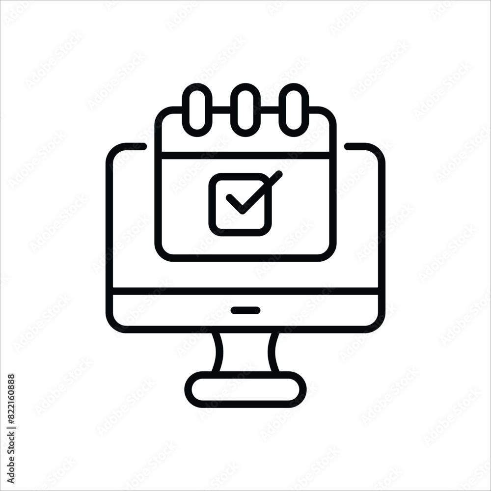 Online Appointment Icon editable stock vector icon Online Appointment Icon editable stock vector icon