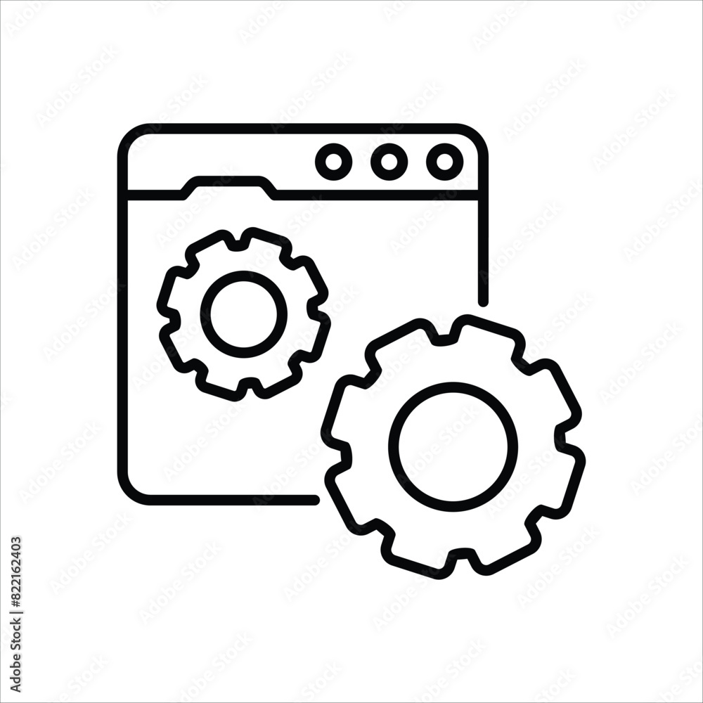 Web Development Icon editable stock vector icon Web Development Icon editable stock vector icon