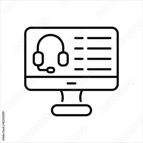 Online Support Icon editable stock vector icon