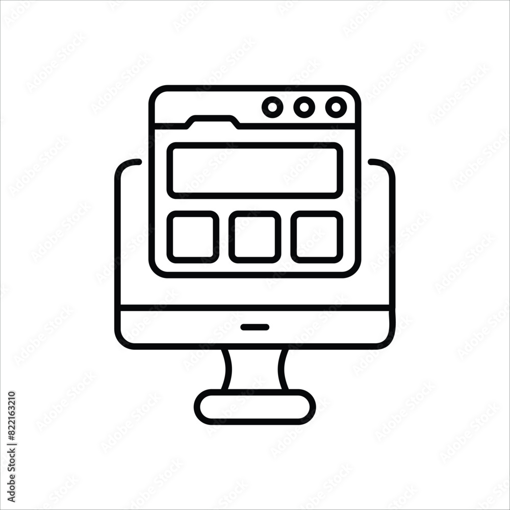 Web Design Icon editable stock vector icon Web Design Icon editable stock vector icon