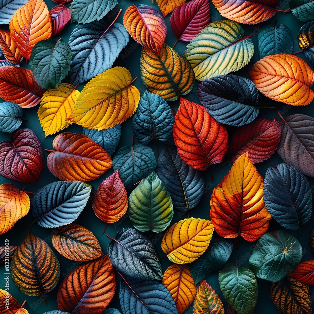 colorful tropical leafs background, top view colorful tropical leafs background, top view