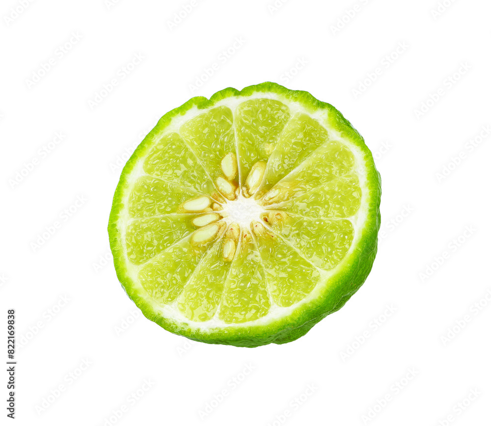 Half of Bergamot isolated on white background. Half of Bergamot isolated on white background.