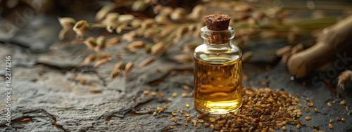 Prakaxi essential oil. Selective focus