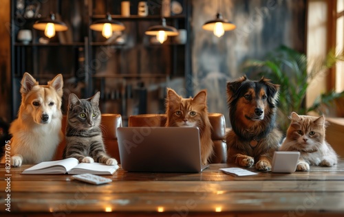 Cats and dogs as businesspeople