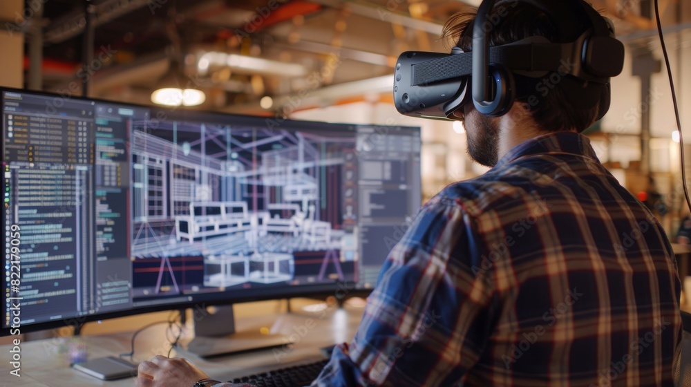 Write code and test the 3D interior design interface. Wear virtual reality headset and move furniture while using controllers. Write code and test the 3D interior design interface. Wear virtual reality headset and move furniture while using controllers.