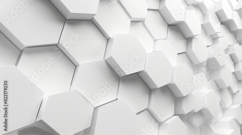 The site head is made of a white wide hexagon border  3D illustration 
