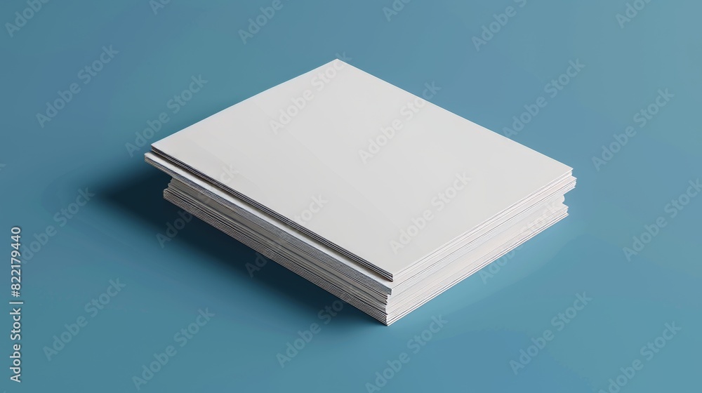 This is a 3D illustration mockup of a US Letter magazine or brochure. This is a 3D illustration mockup of a US Letter magazine or brochure.