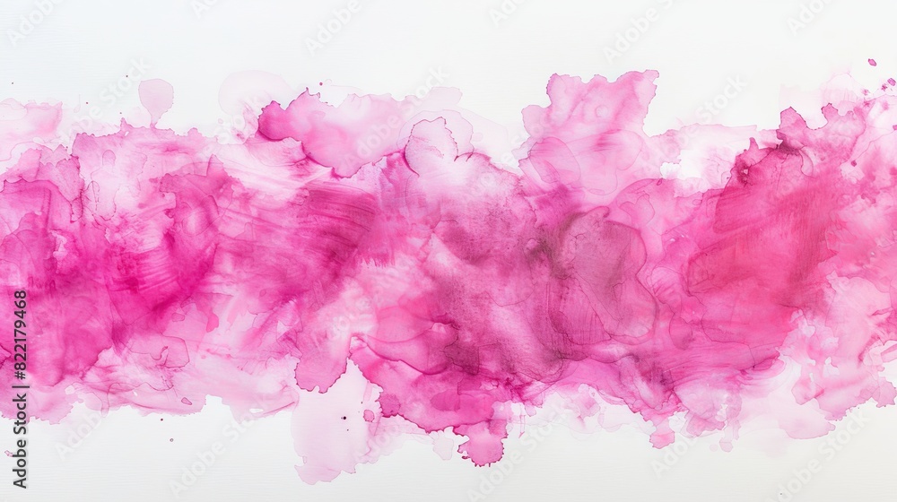 The paper background is hand painted with an abstract pink watercolor texture