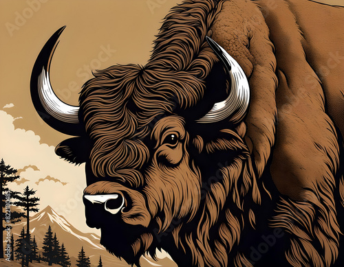 The Majestic Wood Bison. Wood Bison Conservation. Wood Bison in National Parks. Wood bison #02