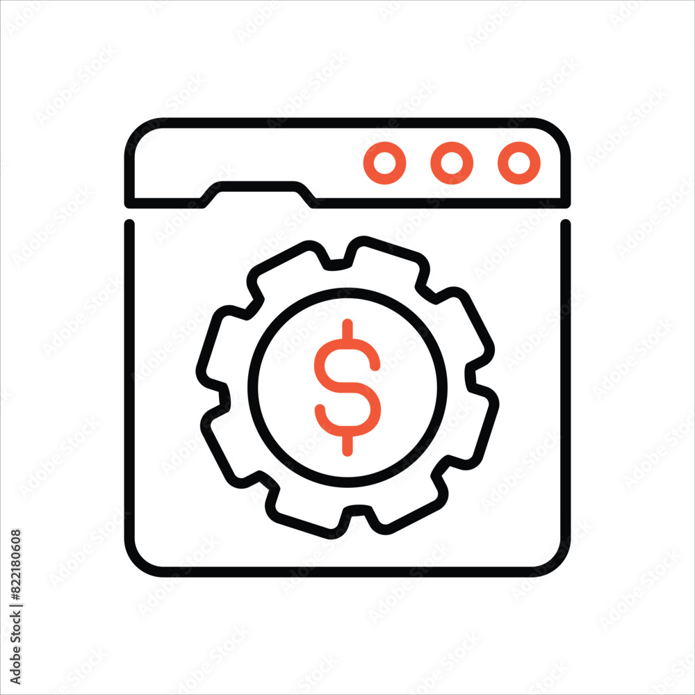 Money Management Icon editable stock vector icon Money Management Icon editable stock vector icon