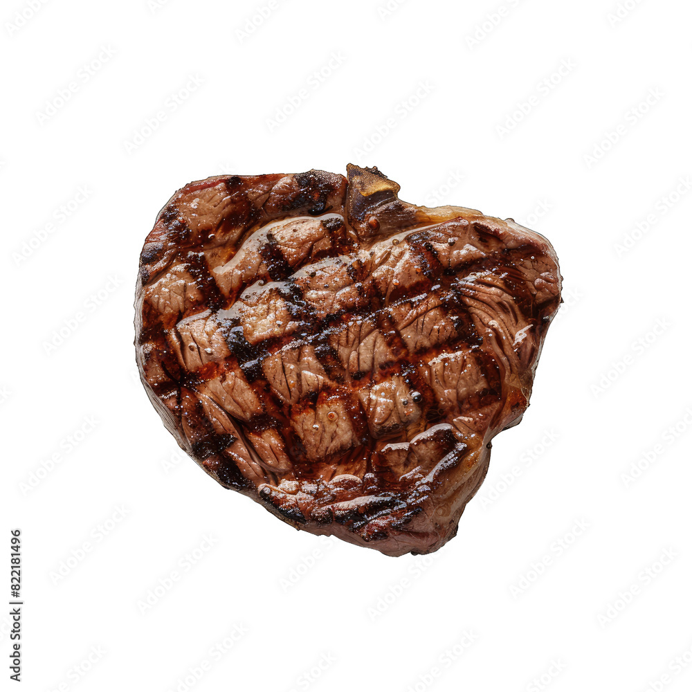 Grilled meat isolated on white background Grilled meat isolated on white background