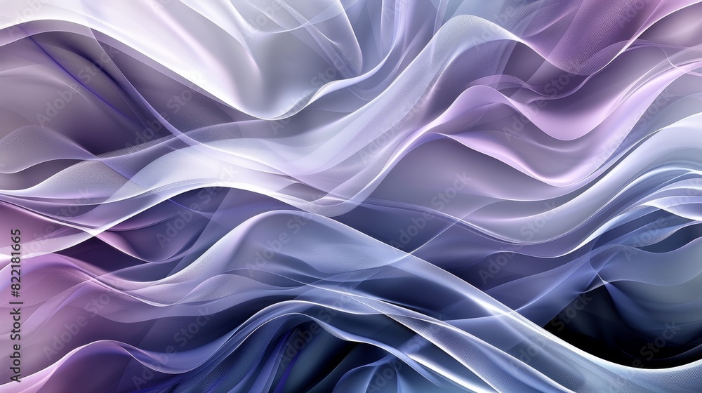 Obraz premium Colorful abstract wave background in midnight blue, light gray, and moderate violet. Use as a texture, background, or wallpaper.