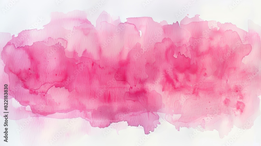 Watercolor background texture painted on paper in pink and white