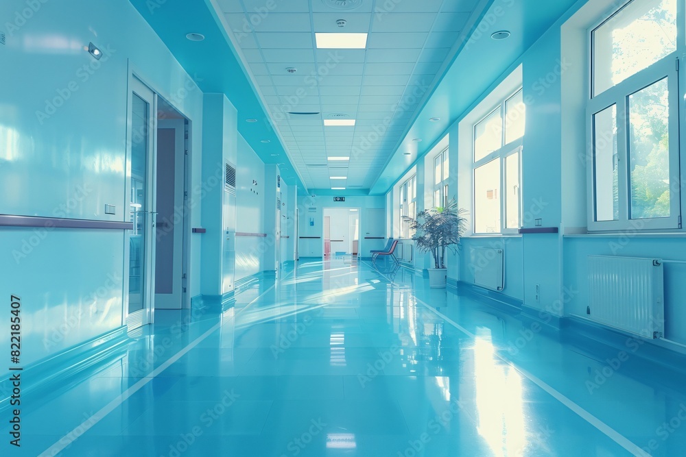 The population and doctors in the internal space of the hospital The population and doctors in the internal space of the hospital