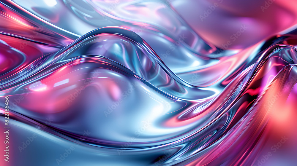 Glossy Abstract Innovation: Symbolizing Tech Creativity in Digital Art