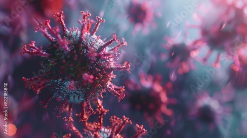 A Coronavirus virus or flu virus - Virology and Microbiology Concept