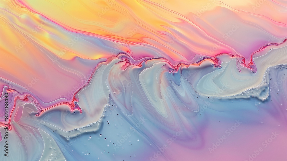 A painting of a blue and pink swirl with gold accents. The colors are vibrant and the gold accents add a sense of luxury and elegance to the piece. The overall mood of the painting is one of beauty A painting of a blue and pink swirl with gold accents. The colors are vibrant and the gold accents add a sense of luxury and elegance to the piece. The overall mood of the painting is one of beauty