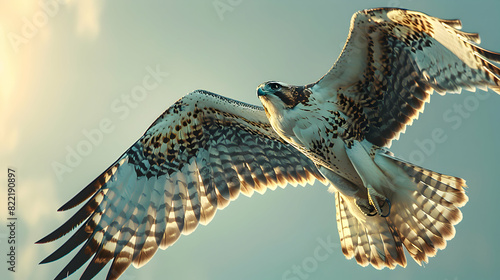 Hawk Hunting in the Sky: A Photo Realistic Image Capturing the Precision and Speed of a Majestic Bird of Prey as it Hunts its Prey, Showcasing Aerial Prowess   Stock Photo Concept photo