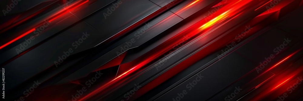 Black red background with red neon lines and geometric shapes. Dark abstract technology background Dark red black abstract geometric background, banner Black red background with red neon lines and geometric shapes. Dark abstract technology background Dark red black abstract geometric background, banner
