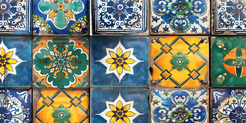 Bohemian Moroccan Tile Wall: A wall covered in intricate Moroccan-inspired tiles, adding global flair