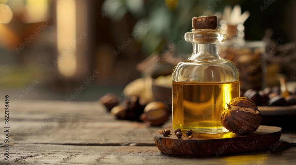 Shea essential oil. Selective focus Shea essential oil. Selective focus