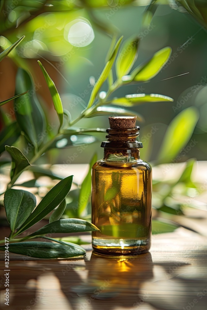 tea tree essential oil. Selective focus tea tree essential oil. Selective focus