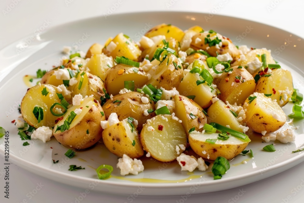 Arequipena Potatoes with Feta and Anejo Cheese Arequipena Potatoes with Feta and Anejo Cheese