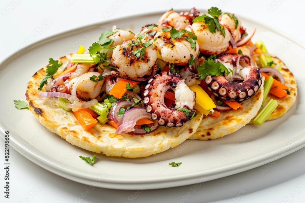 Arepas with Succulent Seafood Salad Arepas with Succulent Seafood Salad