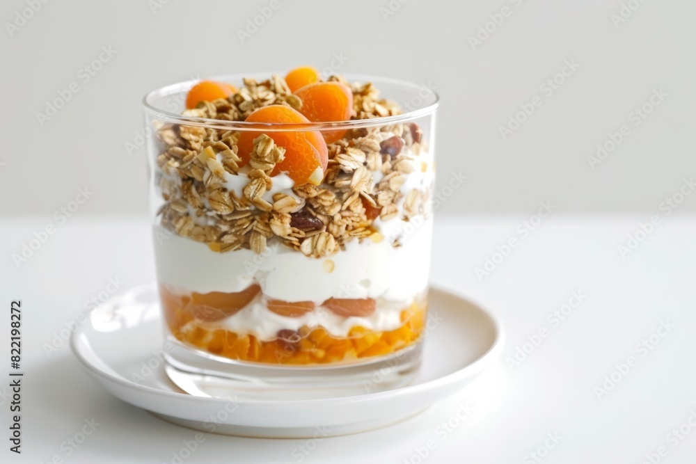 Decadent Apricot Yogurt Parfait with Almonds and Walnuts Decadent Apricot Yogurt Parfait with Almonds and Walnuts