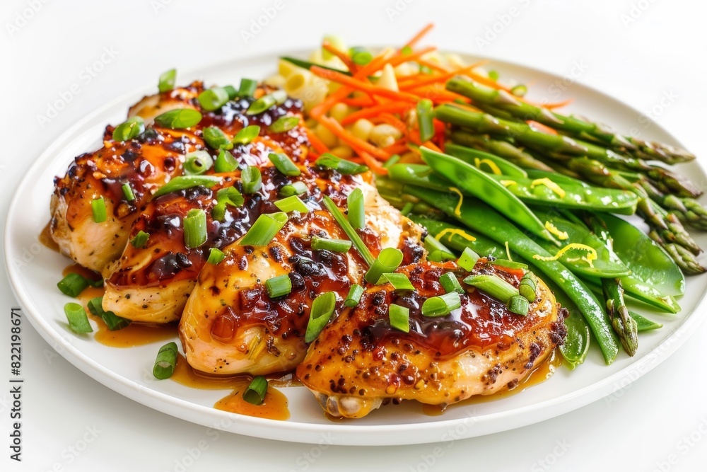 Apricot-Glazed Chicken and Colorful Spring Cuisine Apricot-Glazed Chicken and Colorful Spring Cuisine