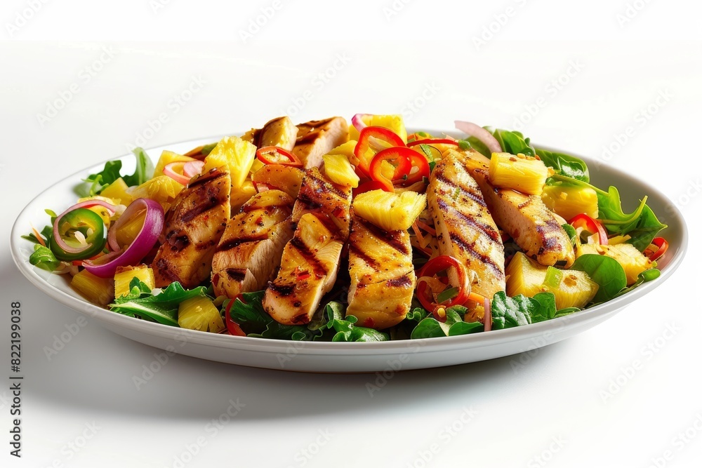 Delectable Asian Island Grilled Chicken Salad with Fresh Greens Delectable Asian Island Grilled Chicken Salad with Fresh Greens