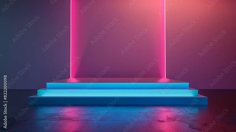 3D rendering of a minimalist podium 3D rendering of a minimalist podium