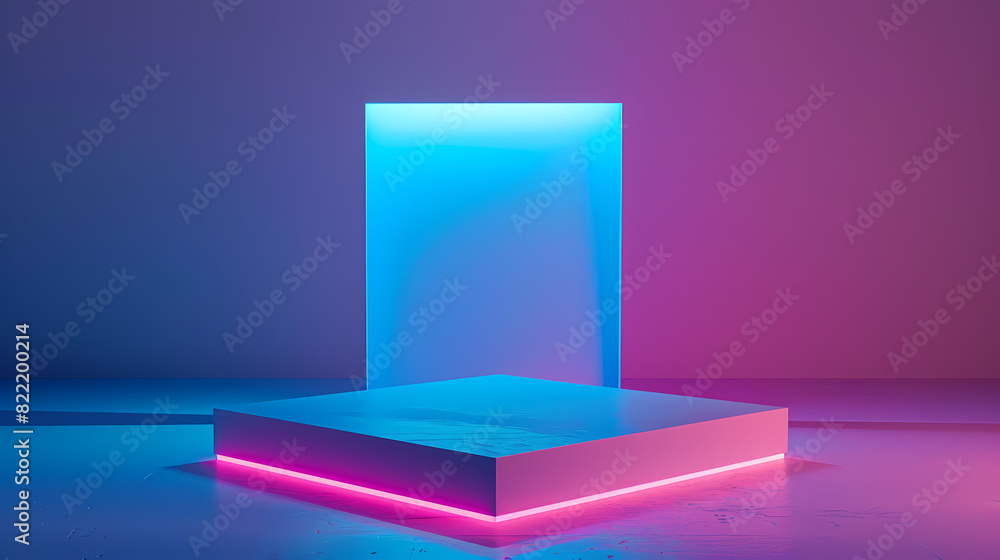 3D rendering of a minimalist podium 3D rendering of a minimalist podium