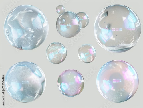 Transparent bubbles - all colors.