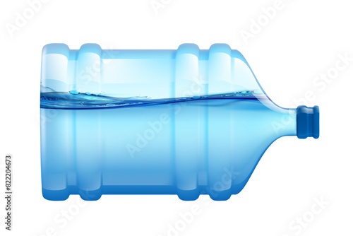 Big plastic bottle with drinking water. For cooler or dispenser. Isolated on a white background. Stock vector illustration