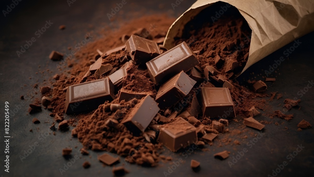 Pile Chopped, Milled Chocolate Isolated on A Background. Collection of PNG. Pile Chopped, Milled Chocolate Isolated on A Background. Collection of PNG.