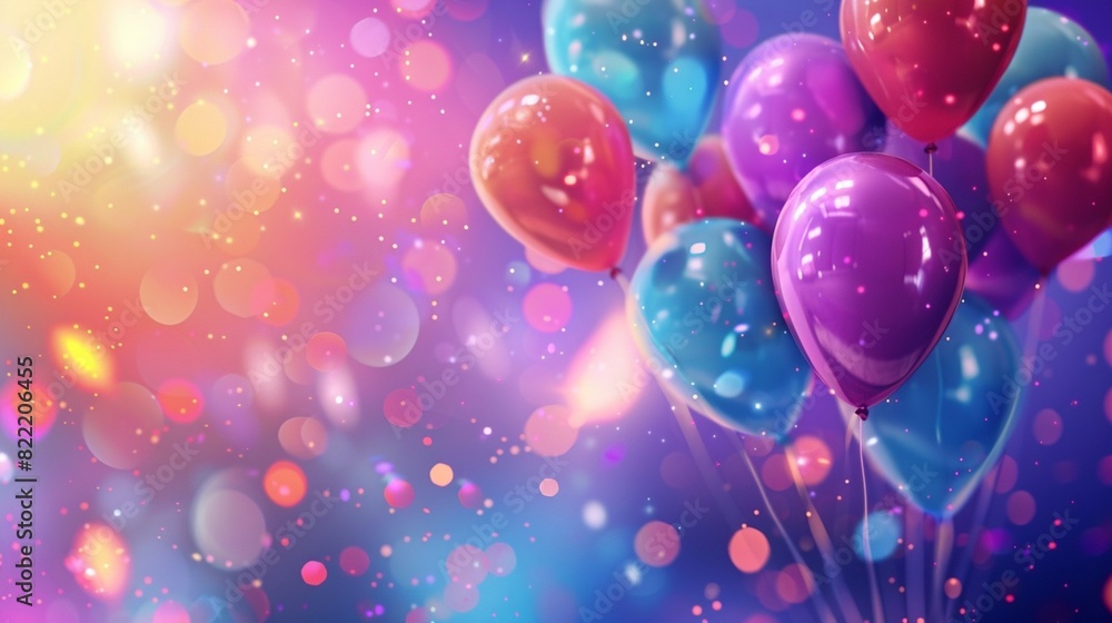 Party background with colorful balloons